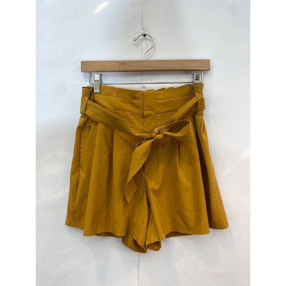 Athleta Pants - Athleta Women's Skyline Short II Paperbag Belted Tucson Gold Yellow Size 6